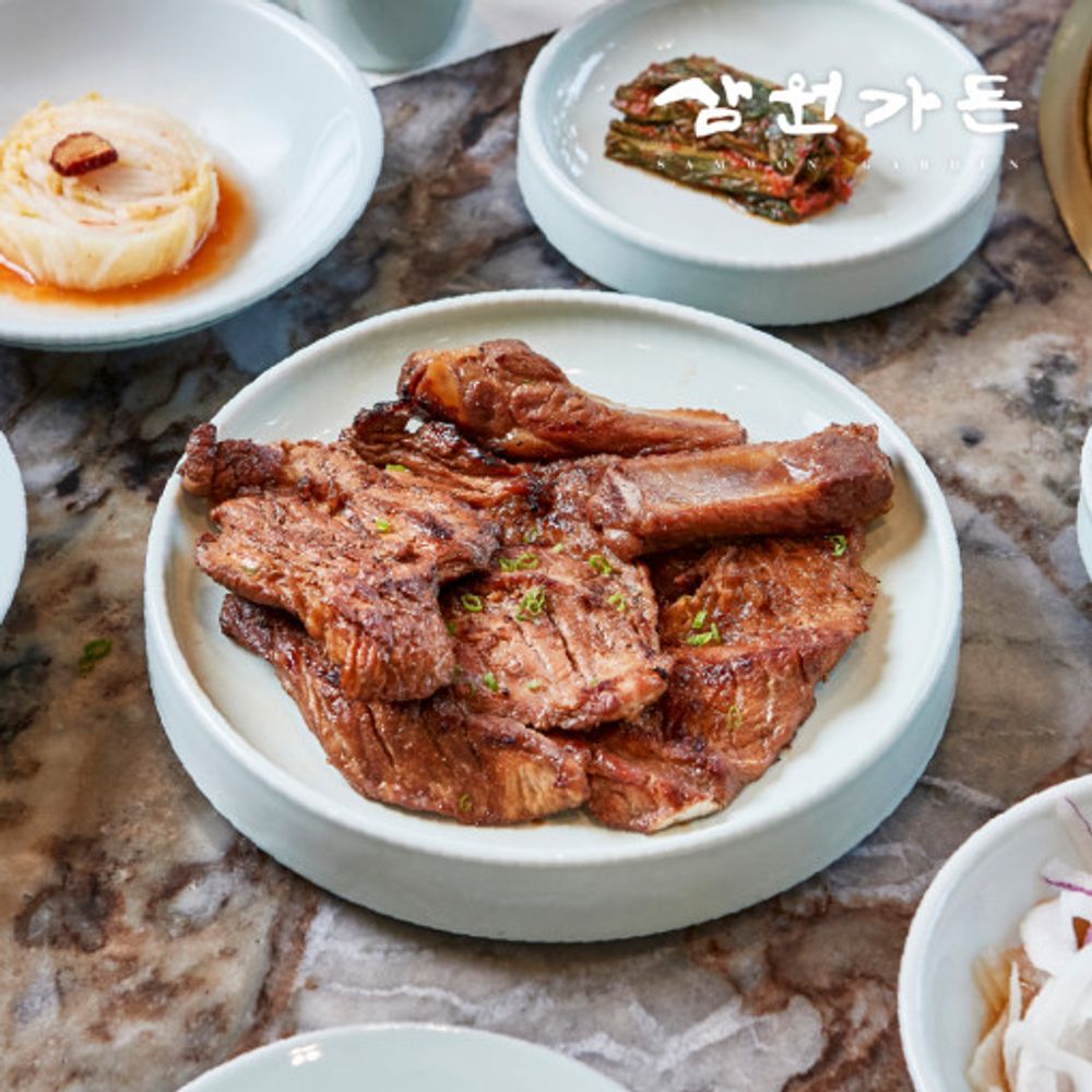 Samwon Garden Seasoned Pork Ribs 1kg-Seasoned Pork Ribs, Fruit Seasoning, Korean Food, Traditional Dishes-Made in Korea